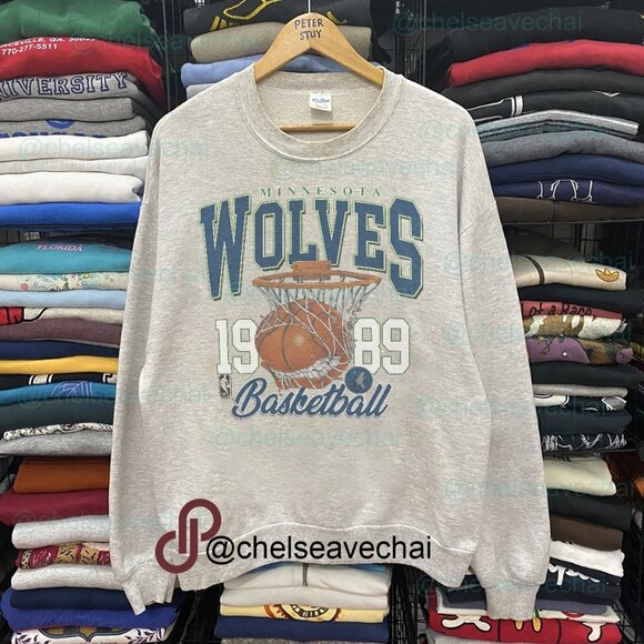 Vintage Minnesota Timberwolves Basketball Sweatshirt, Timberwolves NBA Shirt Tee - Picture 1 of 2